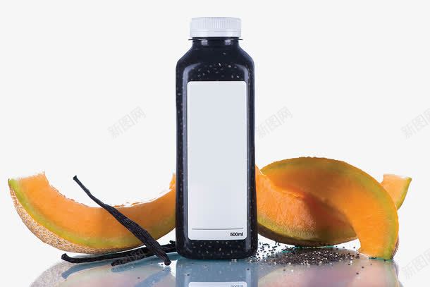 水果饮料瓶图案png免抠素材_新图网 https://ixintu.com 哈密瓜 水果 饮料瓶图案