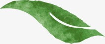 手绘绿色创意水彩树叶png免抠素材_新图网 https://ixintu.com 创意 树叶 水彩 绿色