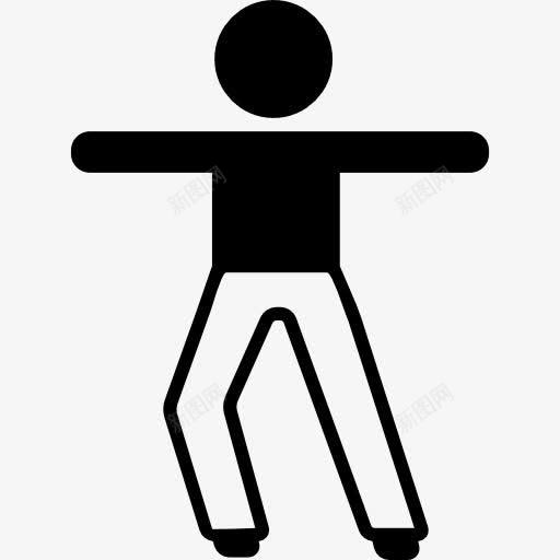男孩伸展手臂图标png_新图网 https://ixintu.com 人 平静 放松 瑜伽 运动