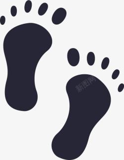 脚印矢量图素材