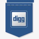 digg吊旗社交媒体标图标图标