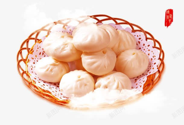 中国传统美食肉包子psd免抠素材_新图网 https://ixintu.com 中国传统 美食 肉包子 食品 食物