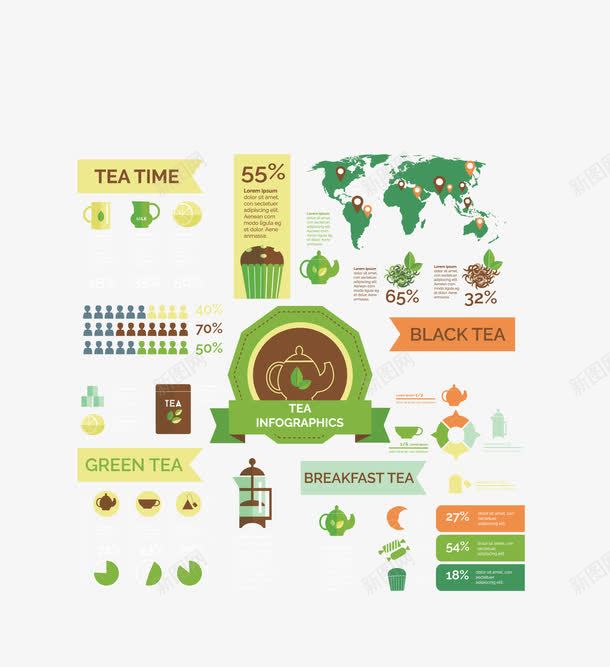 彩色茶文化世界分布图png免抠素材_新图网 https://ixintu.com 彩色茶文化 矢量茶文化 茶文化 茶文化世界分布