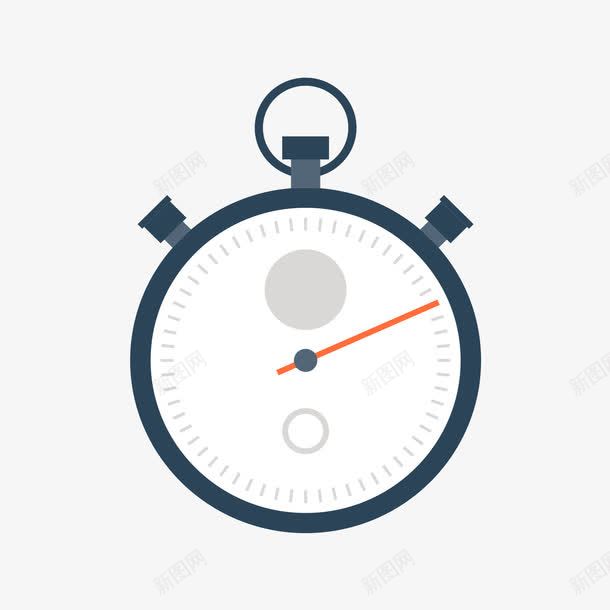 灰色怀表png免抠素材_新图网 https://ixintu.com 怀表 扁平化 灰色