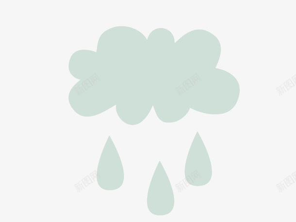 云雨水卡通png免抠素材_新图网 https://ixintu.com 云 矢量卡通 矢量素材 素材 雨水
