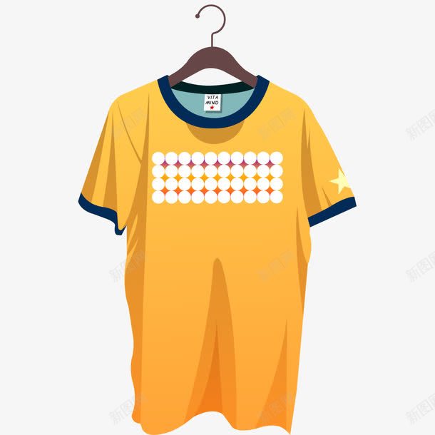 黄色的短袖衬衫png免抠素材_新图网 https://ixintu.com 宽松 短袖 衬衫 黄色