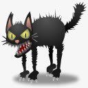 凶恶的黑猫图标png_新图网 https://ixintu.com 猫 黑猫
