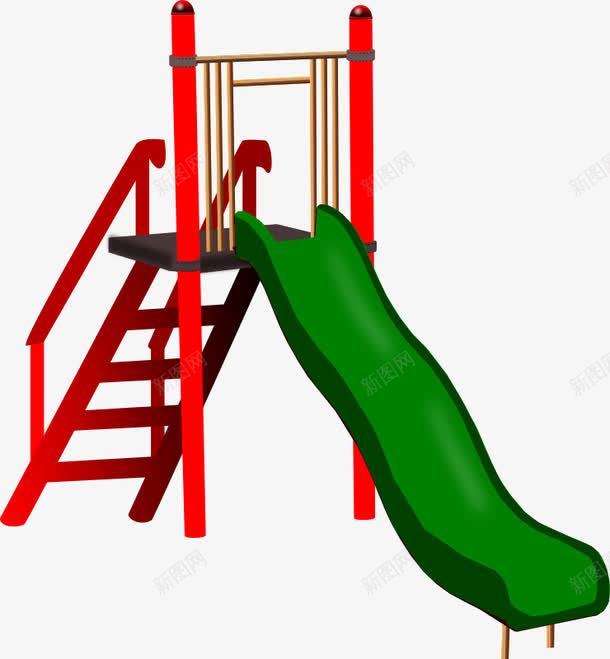 绿色红色的儿童滑梯png免抠素材_新图网 https://ixintu.com 儿童 儿童滑梯 滑梯 红色 绿色的