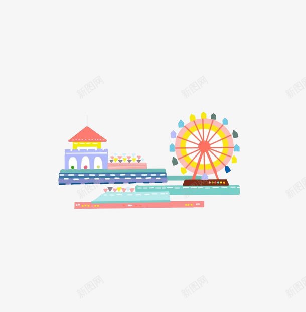 卡通乐园png免抠素材_新图网 https://ixintu.com png png素材 乐园 儿童乐园 卡通画