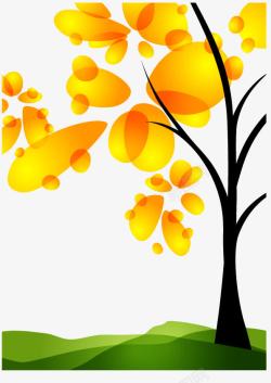 金色秋天秋天创意树木高清图片