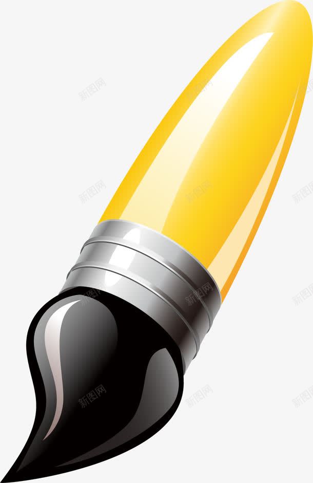 毛笔png免抠素材_新图网 https://ixintu.com 学习工具 学习用品 手绘 毛笔 立体