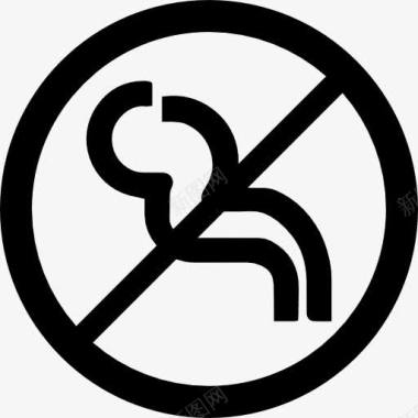 禁止吸烟圆信号图标图标