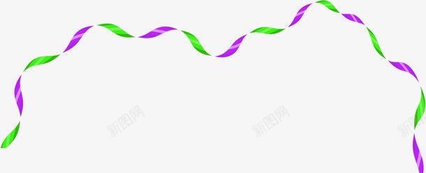 绿紫色手绘圣诞丝带装饰png免抠素材_新图网 https://ixintu.com 丝带 圣诞 紫色 装饰