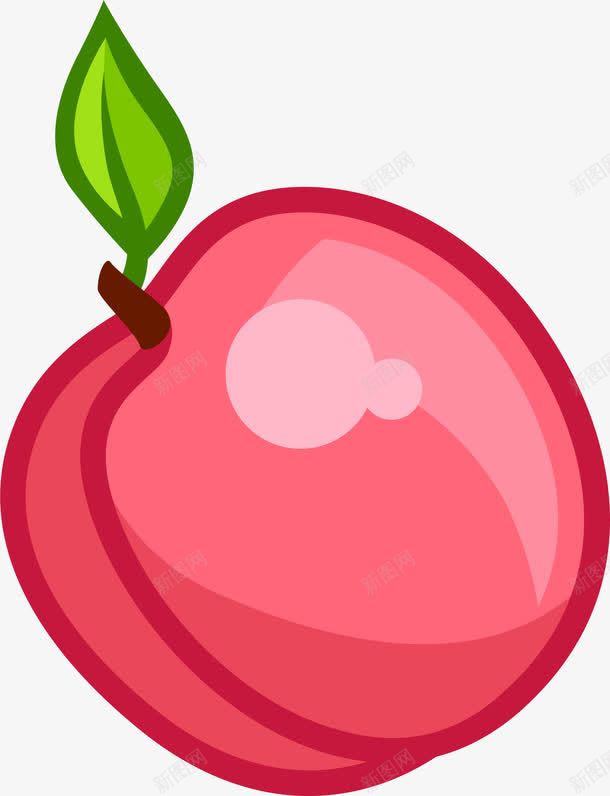 红色卡通苹果png免抠素材_新图网 https://ixintu.com 卡通 水果 简约 红色 美食 苹果 装饰图案