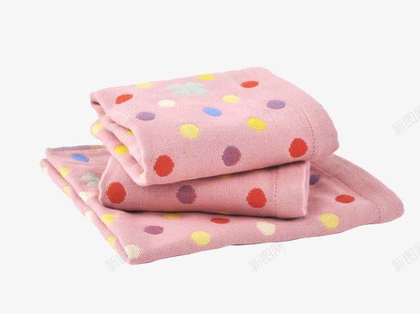粉色毛巾png免抠素材_新图网 https://ixintu.com 产品实物 日用 波点