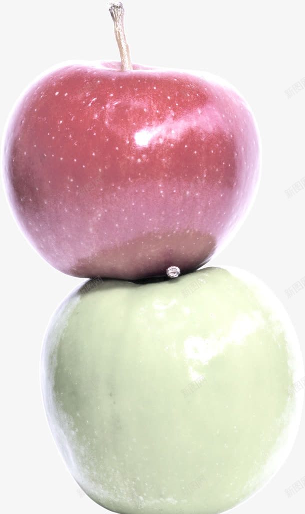两个苹果png免抠素材_新图网 https://ixintu.com 红苹果 苹果 青苹果