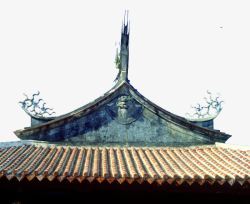 中国风古老建筑房檐素材