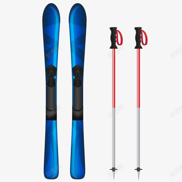 滑雪橇png免抠素材_新图网 https://ixintu.com 滑雪橇 蓝色 雪橇