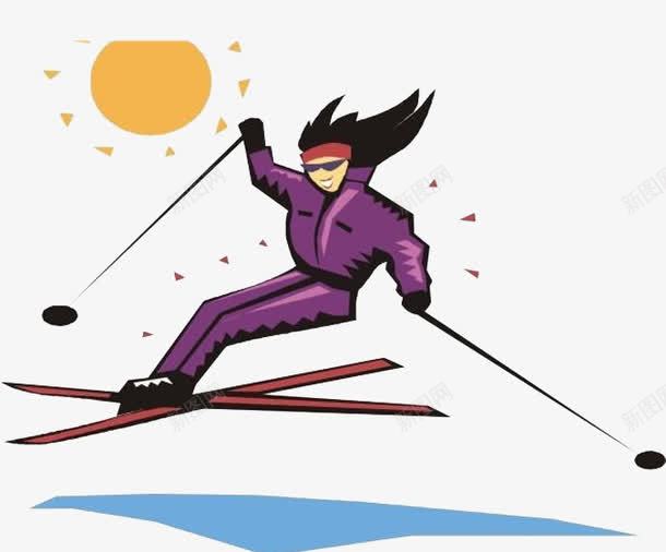 冬季太阳下滑雪的女士png免抠素材_新图网 https://ixintu.com 冬季 太阳下滑雪 滑雪 滑雪的女士