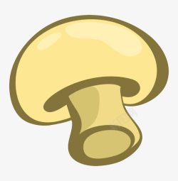 黄色蘑菇手绘素材