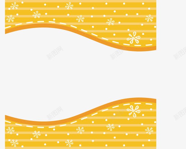 黄色线条边框png免抠素材_新图网 https://ixintu.com 横条纹 矢量png 线条 线条边框 黄色横条纹 黄色线条