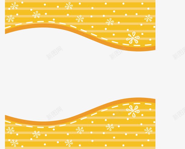 黄色线条边框png免抠素材_新图网 https://ixintu.com 横条纹 矢量png 线条 线条边框 黄色横条纹 黄色线条