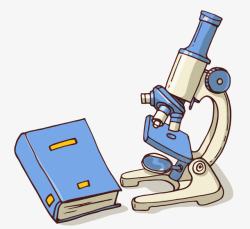 显微镜和书素材