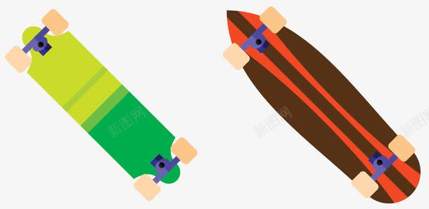 双向四轮儿童滑板png免抠素材_新图网 https://ixintu.com 儿童 儿童滑板 双向滑板 四轮滑板 滑板 矢量扁平滑板 竞技滑板
