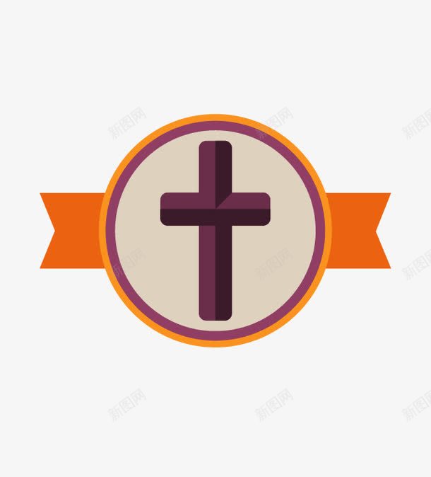 万圣节十字架标签png免抠素材_新图网 https://ixintu.com 万圣节 十字架 标签