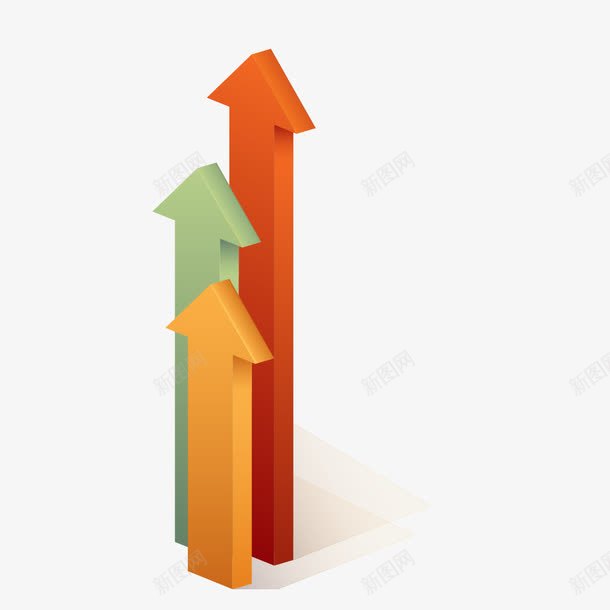 立体彩色向上箭头png免抠素材_新图网 https://ixintu.com 向上箭头 彩色 立体