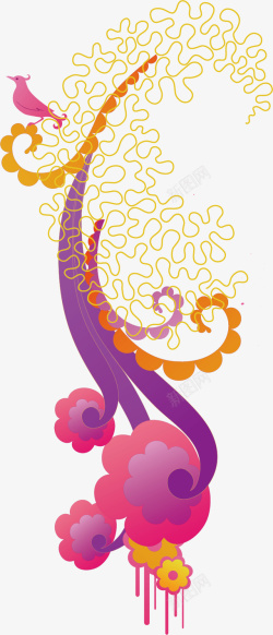 抽象花纹艺术矢量图素材