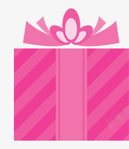 扁平化粉色礼物盒素材