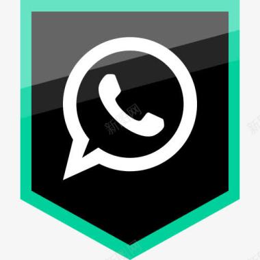 标志媒体社会WhatsApp社图标图标