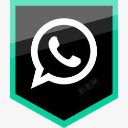 盾免费下载标志媒体社会WhatsApp社图标高清图片