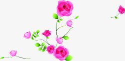粉色清新卡通花朵植物素材