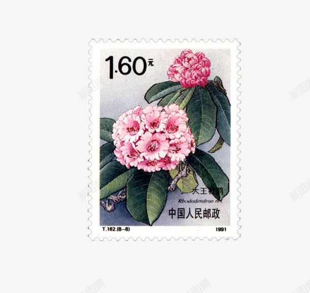 粉色花朵邮票png免抠素材_新图网 https://ixintu.com 写信 寄信 粉色花朵邮票 邮政 邮票