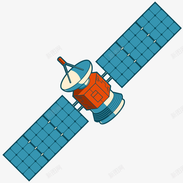 太空科技png免抠素材_新图网 https://ixintu.com 卡通 太空 太空科技 手绘 科技 科技感 蓝色 高级