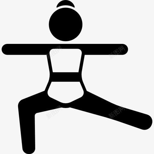 女孩伸展手臂和左腿图标png_新图网 https://ixintu.com 体育 女人 平静 放松 瑜伽 运动