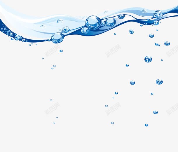 波动的水png免抠素材_新图网 https://ixintu.com 水 水矢量 波动的水 矢量波动的水