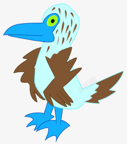 蓝脚卡通鲣鸟人物高清图片