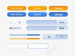进度条开关按钮素材