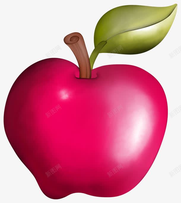 红色卡通苹果png免抠素材_新图网 https://ixintu.com 卡通苹果 红色苹果 苹果