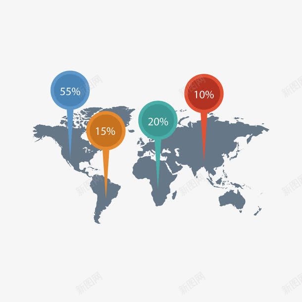 灰色地图定位png免抠素材_新图网 https://ixintu.com 地图 定位 数据 素材