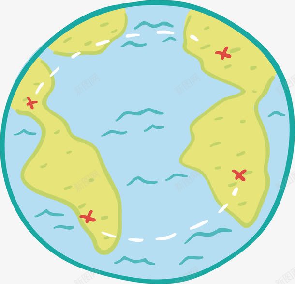 圆形蓝色冒险地图png免抠素材_新图网 https://ixintu.com 冒险岛 地图 地形图 探险地图 矢量png 蓝色地图
