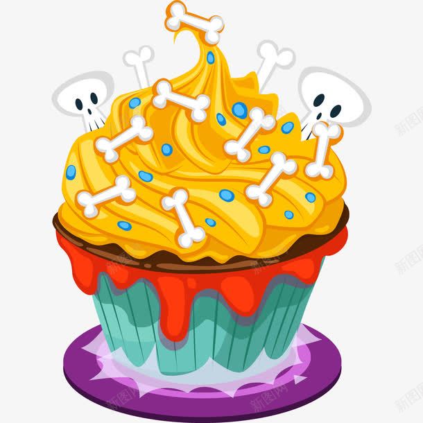 卡通手绘万圣节骷髅蛋糕png免抠素材_新图网 https://ixintu.com 万圣节 万圣节蛋糕 卡通蛋糕 手绘蛋糕 纸杯蛋糕 蛋糕 骨头 骷髅 骷髅蛋糕