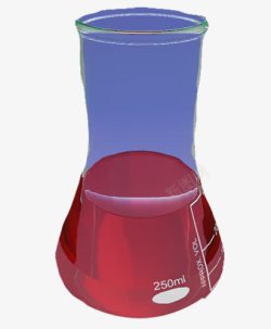 红色液体透明实验器材实验杯素材
