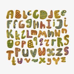 abc装饰趣味字母高清图片