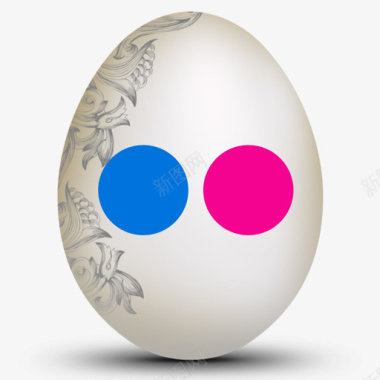 Flickr鸡蛋蛋形社会图标图标