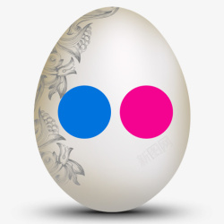 闪光鸡形Flickr鸡蛋蛋形社会图标高清图片