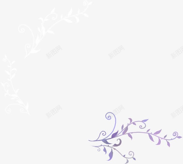 紫色手绘唯美线条png免抠素材_新图网 https://ixintu.com 紫色 线条